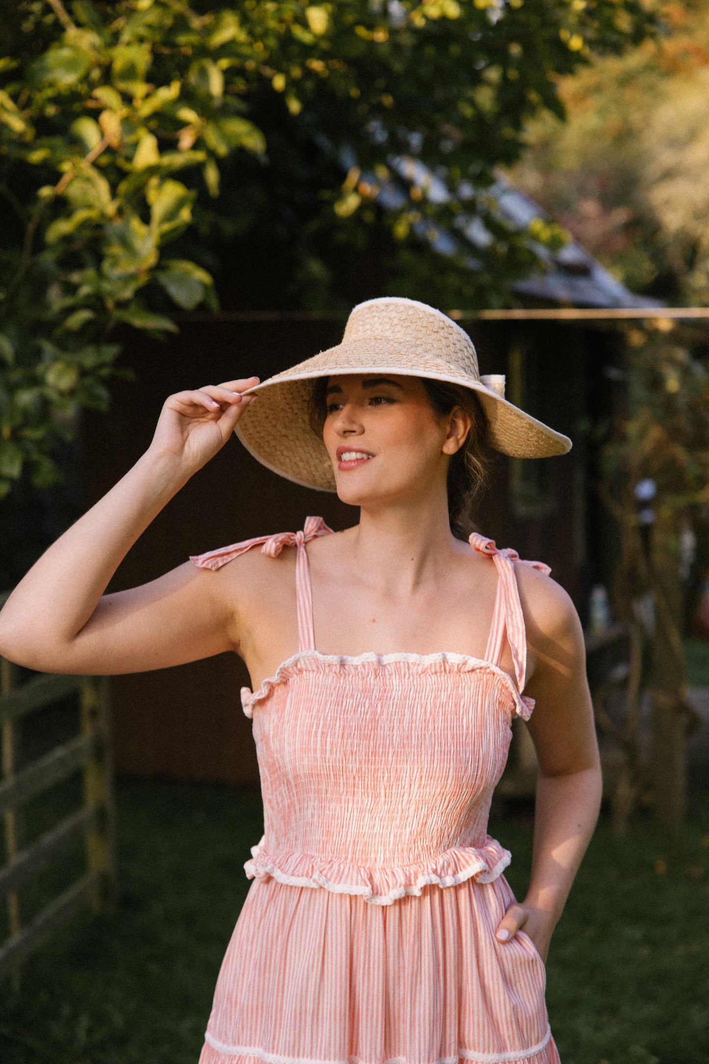 Sitara Stripe Sundress - Blushing Peach