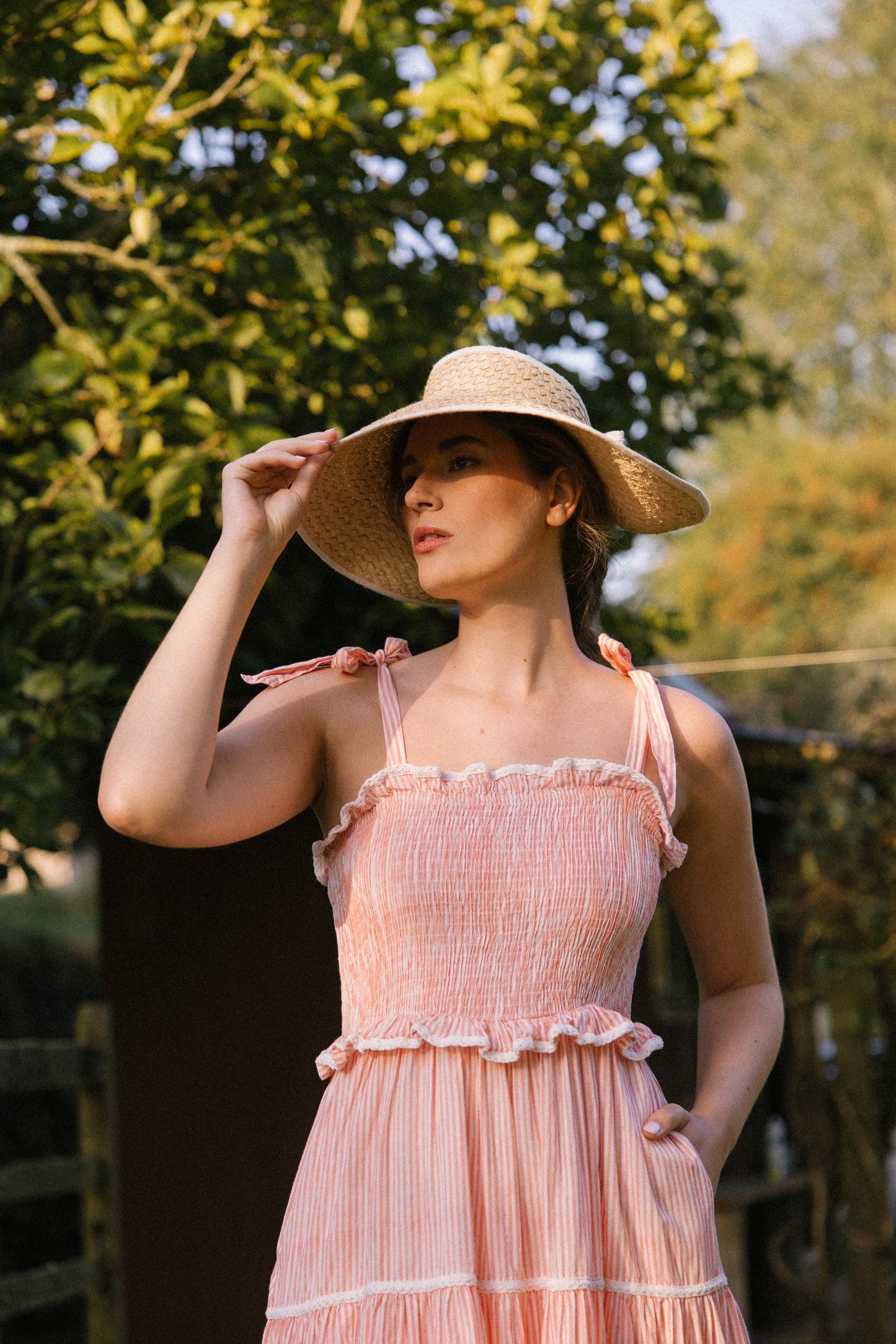 Sitara Stripe Sundress - Blushing Peach