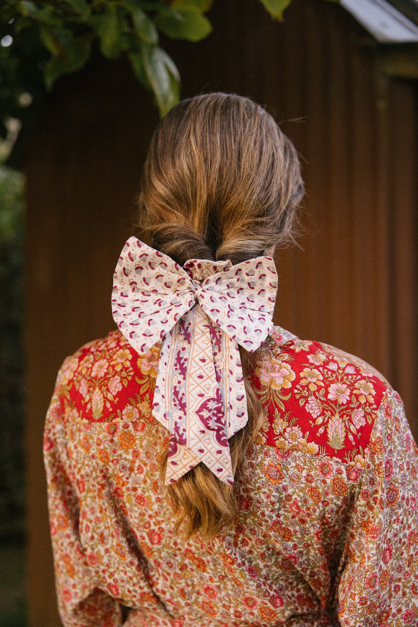 Silk Bow Hair Tie-Large