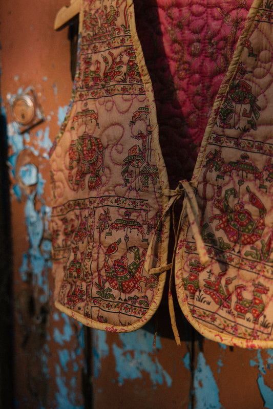 Melissa Silk Reversible Waistcoat L - 071