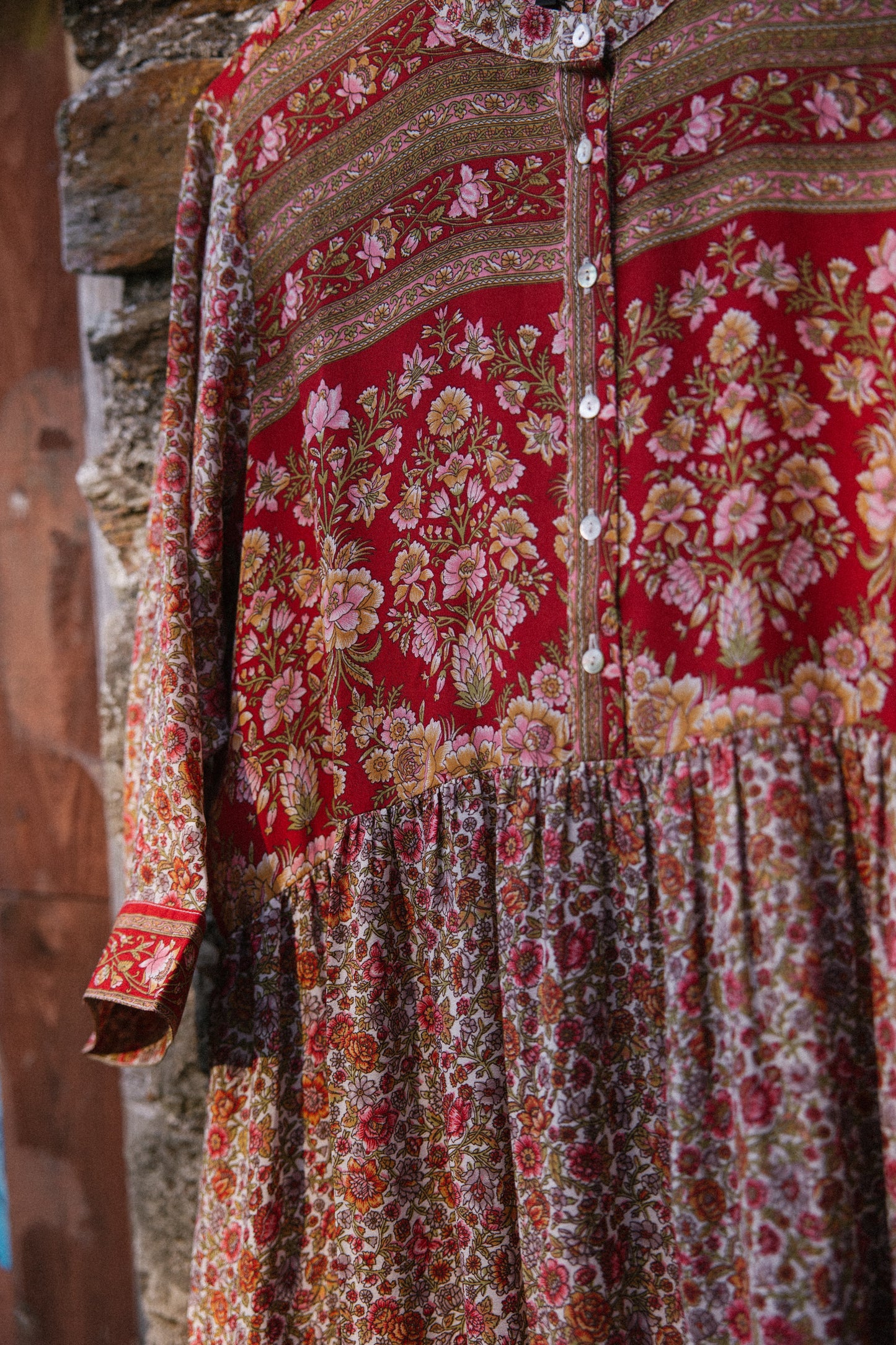 Prairie Round Neck Silk Dress 295 - XXXL
