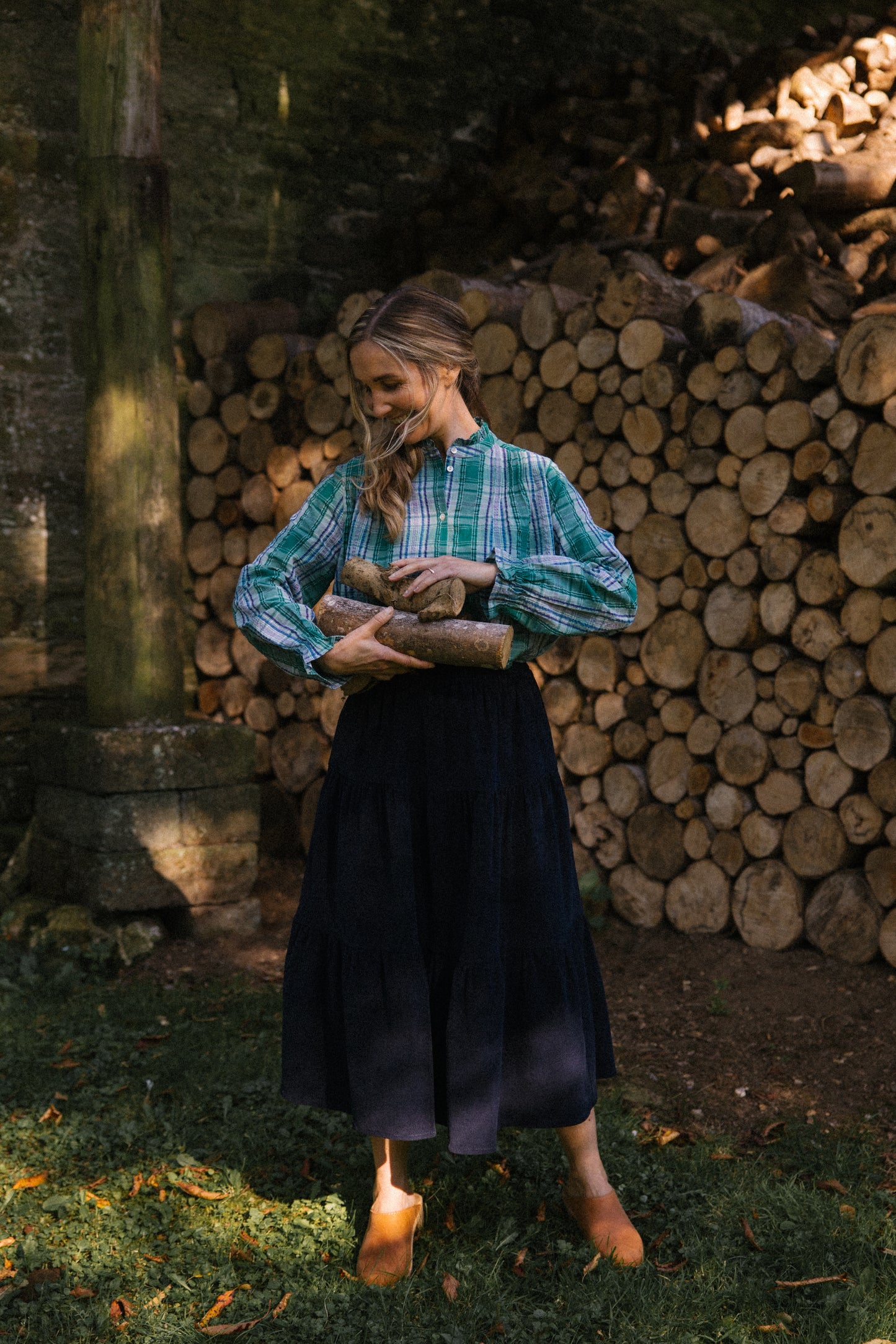 Miriam Corduroy Skirt in Midnight