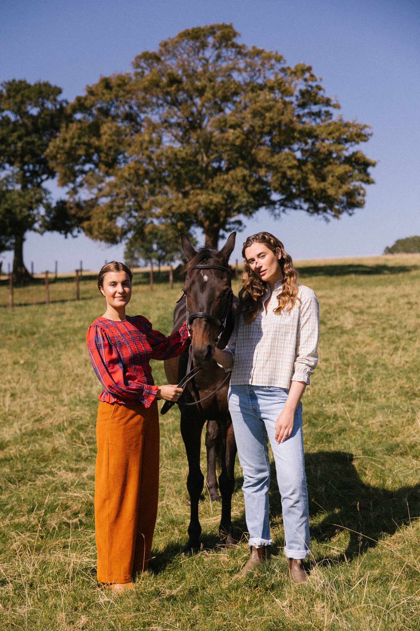 Mary Jane Smock Top - Red Tartan