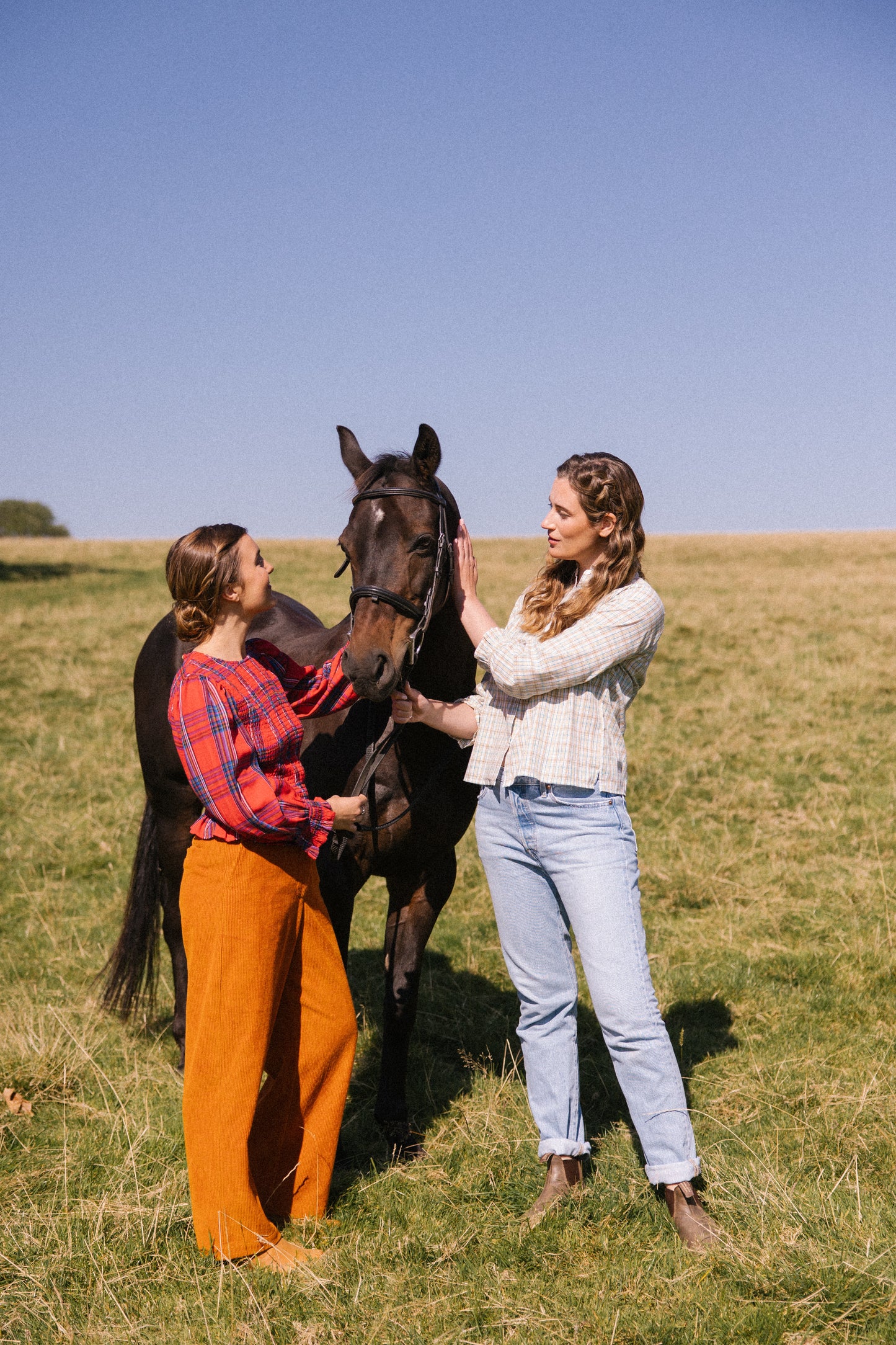 Mary Jane Smock Top - Red Tartan