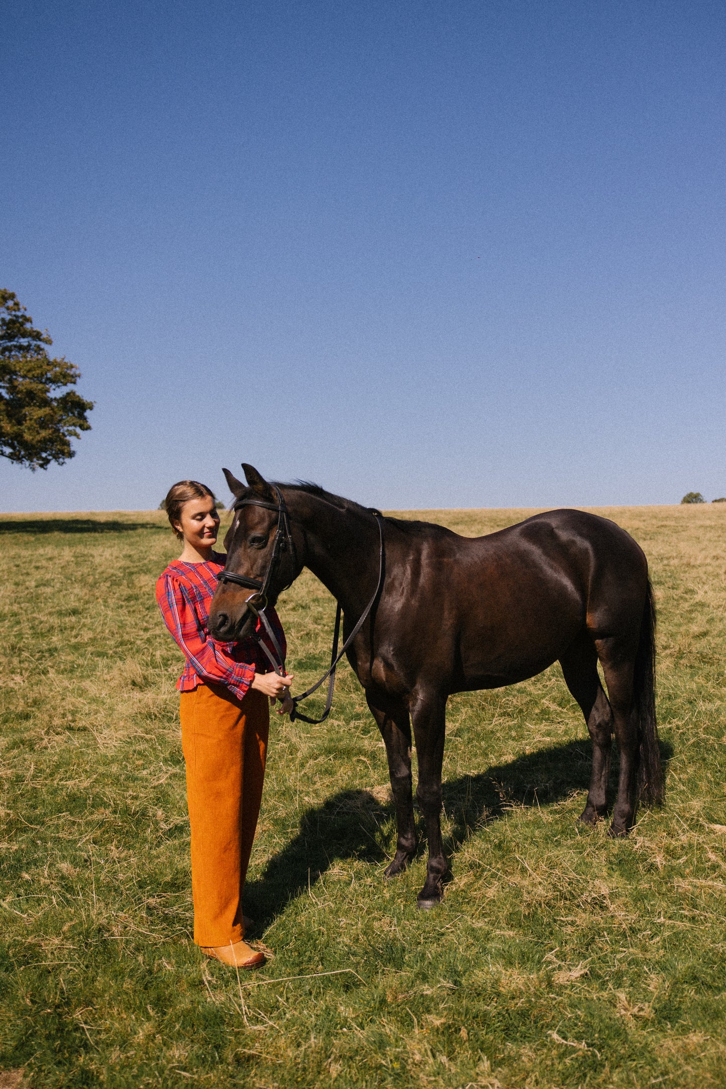 Mary Jane Smock Top - Red Tartan