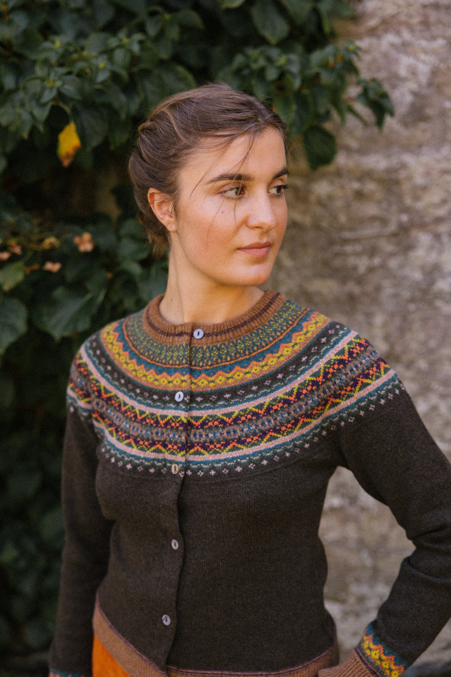 Alpine Short Cardigan in Highland