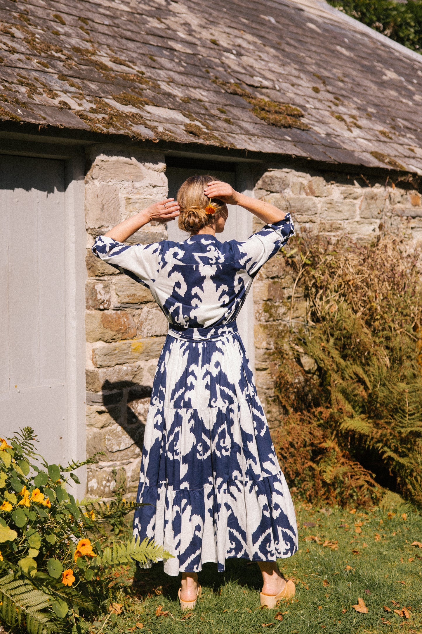 Prairie Abstract Dress - Navy