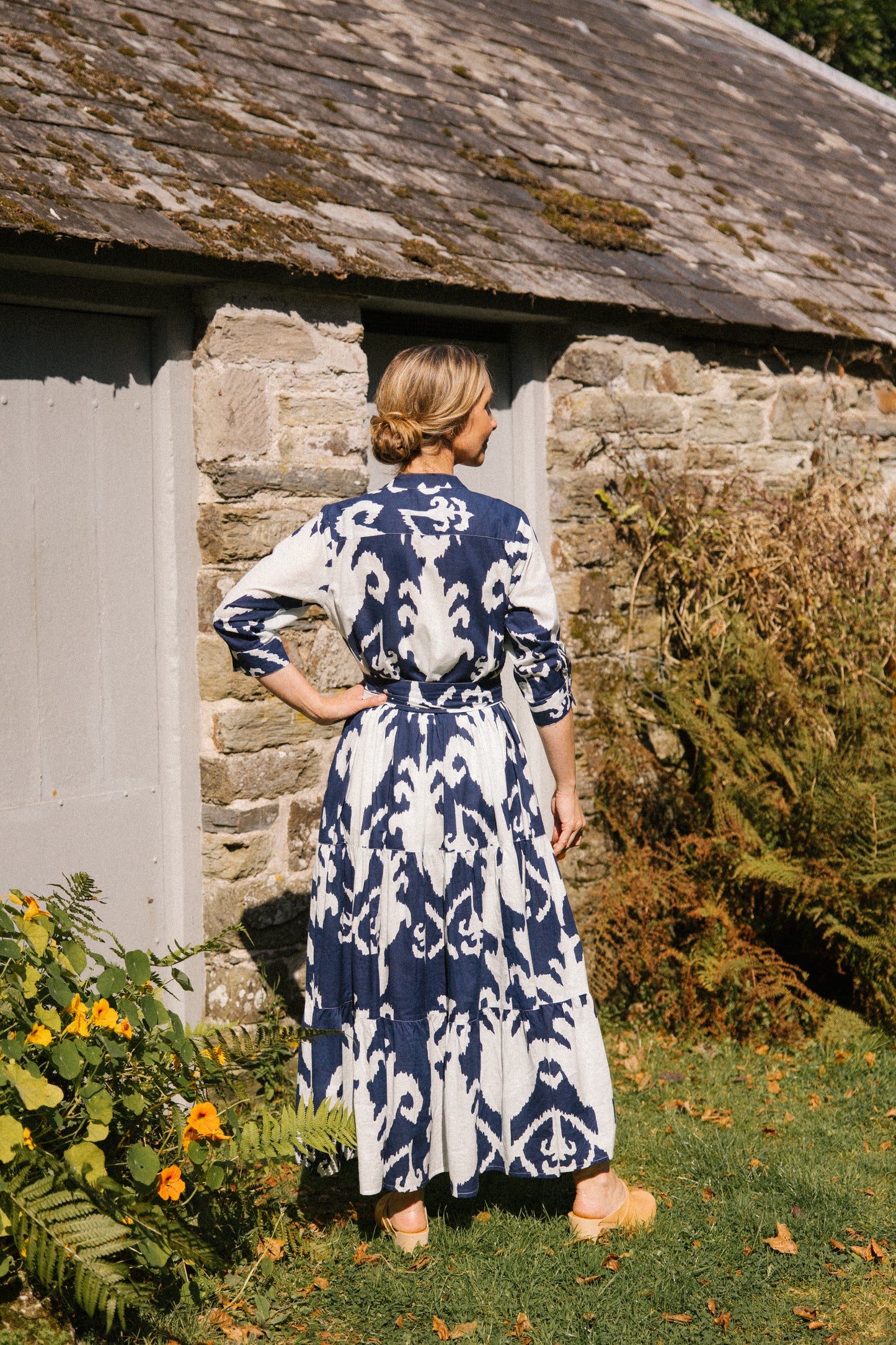 Prairie Abstract Dress - Navy