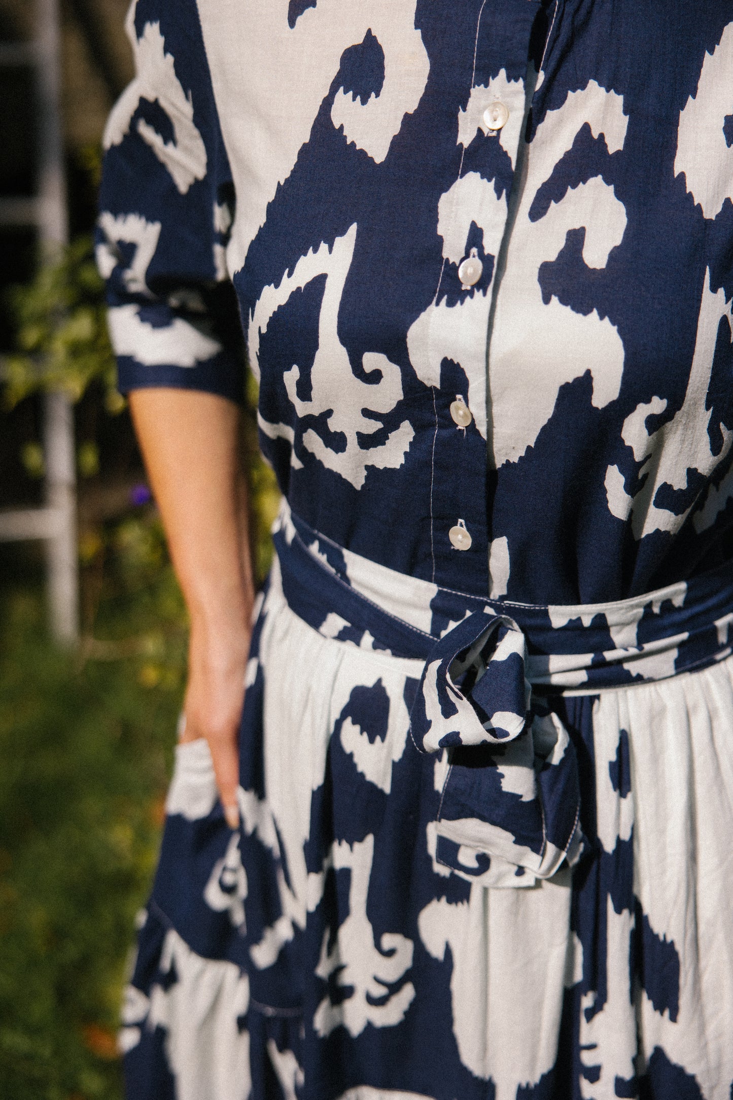 Prairie Abstract Dress - Navy