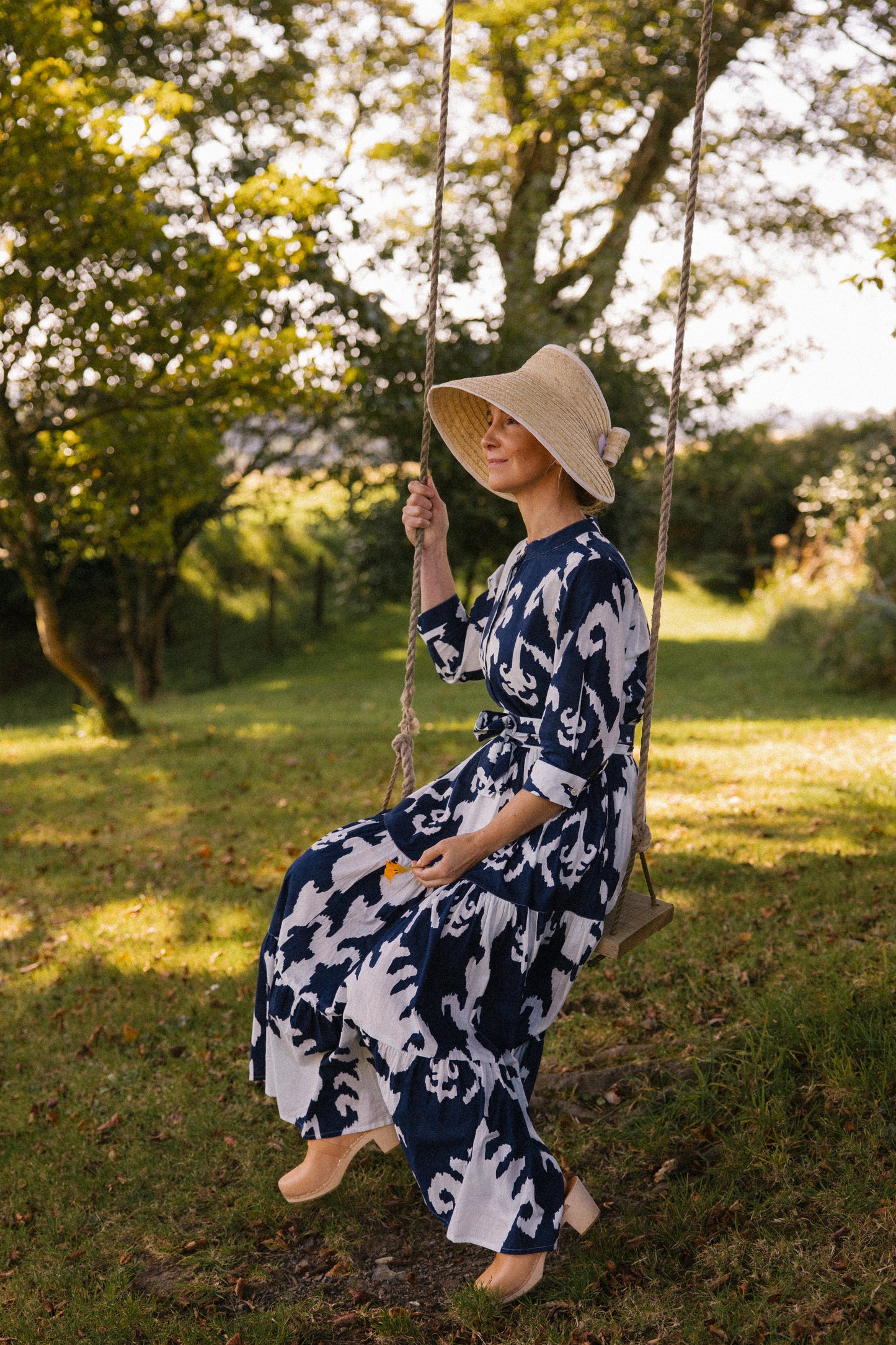 Prairie Abstract Dress - Navy