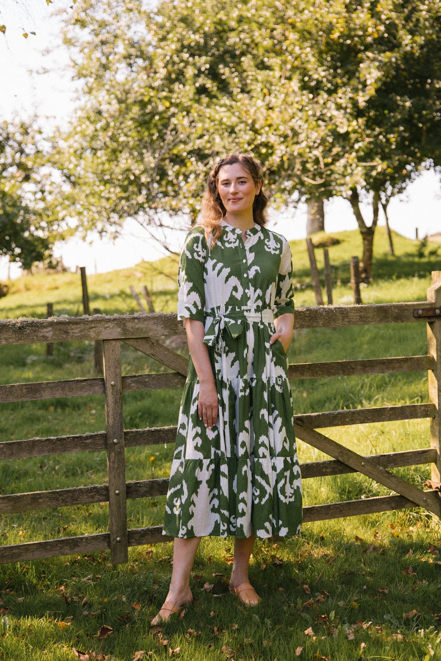 Prairie Abstract Dress - Green