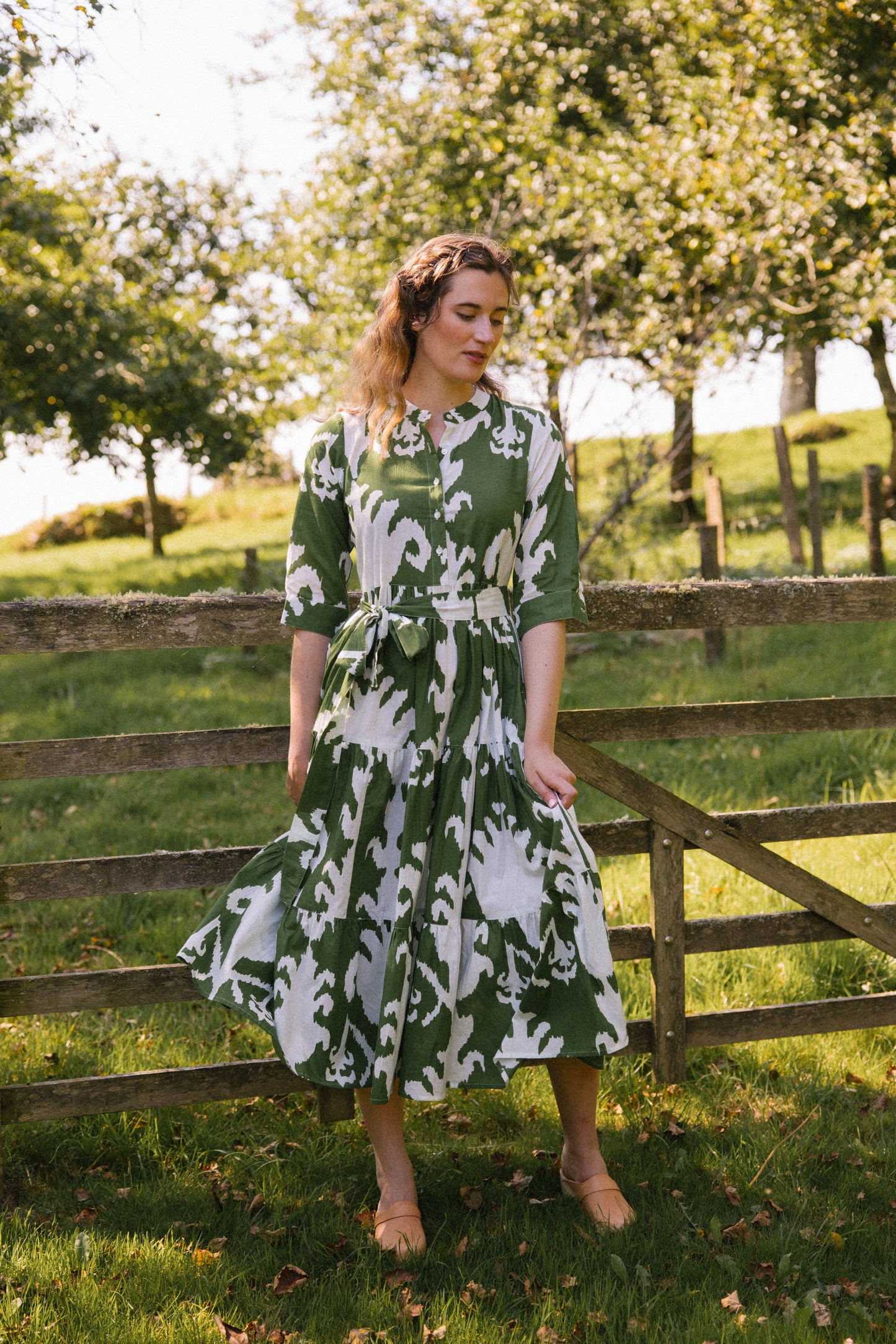 Prairie Abstract Dress - Green