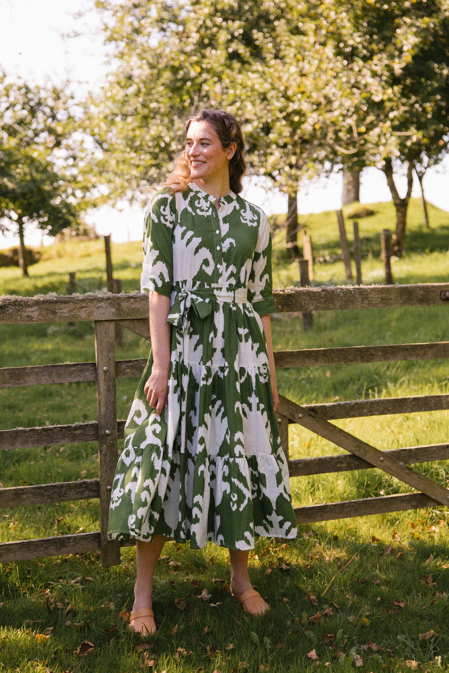 Prairie Abstract Dress - Green