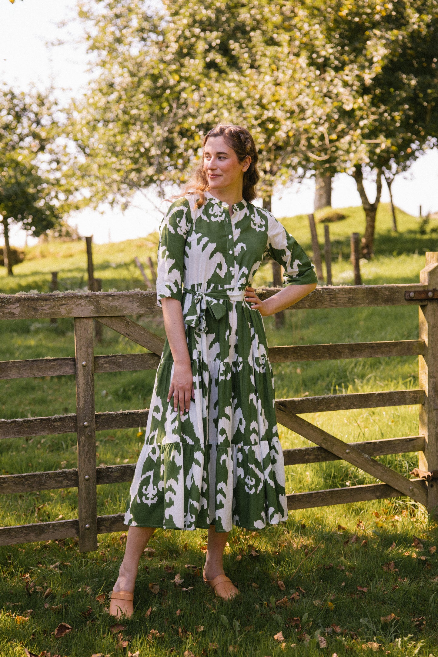 Prairie Abstract Dress - Green