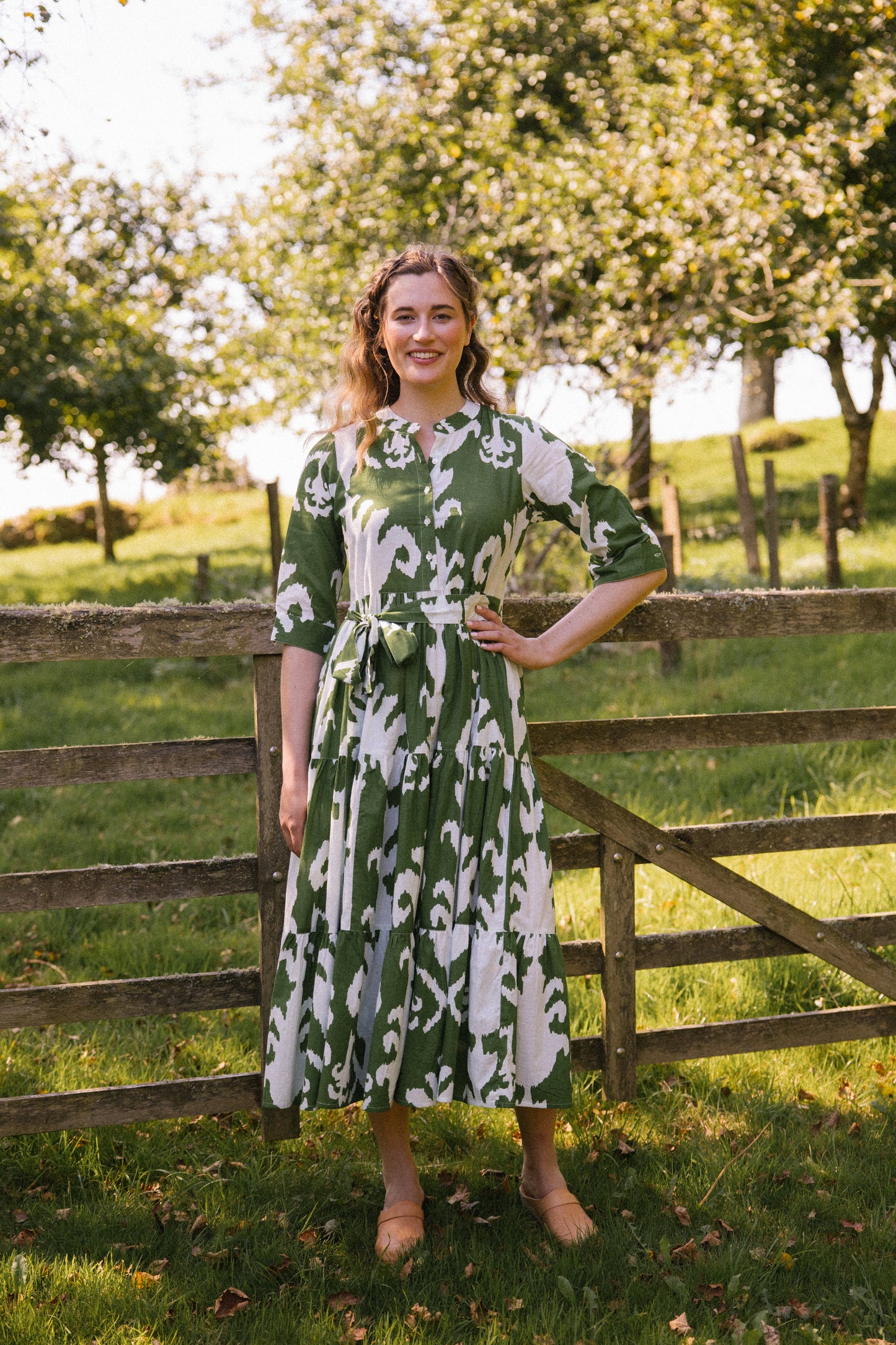 Prairie Abstract Dress - Green