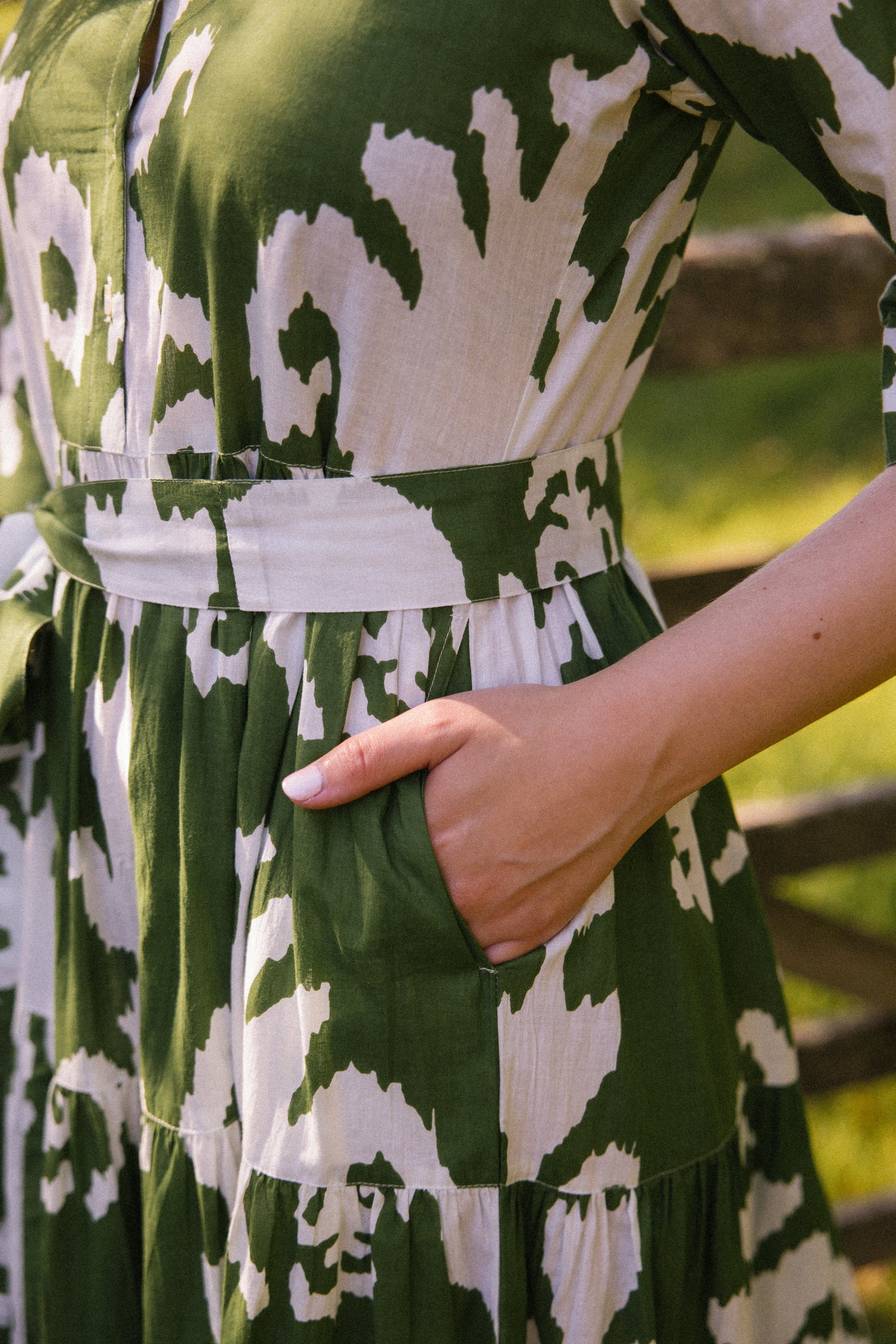 Prairie Abstract Dress - Green