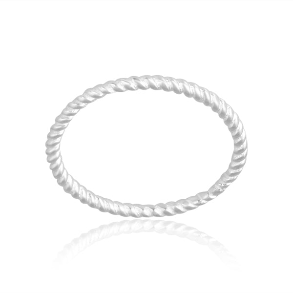 Twist Stacking Ring in Sterling Silver