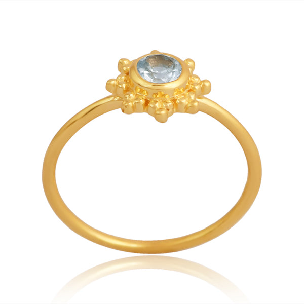 Asteria Ring in Topaz - Gold