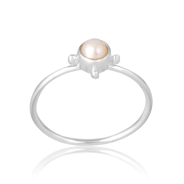 Oceanus Ring - Sterling Silver Pearl