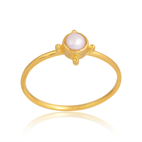 Oceanus Ring -Gold Pearl