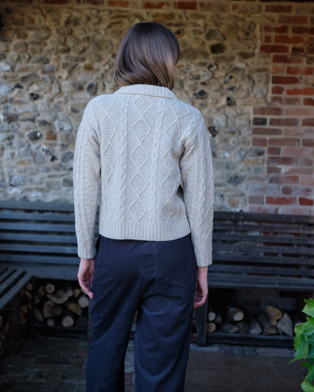 Agnes Aran Cardigan - Linen