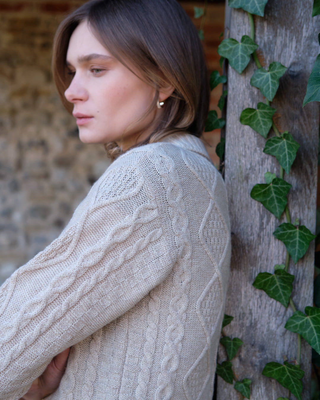 Agnes Aran Cardigan - Linen