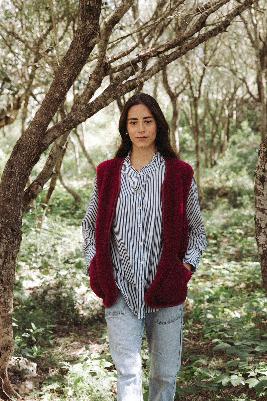 Wool Gilet - Beet