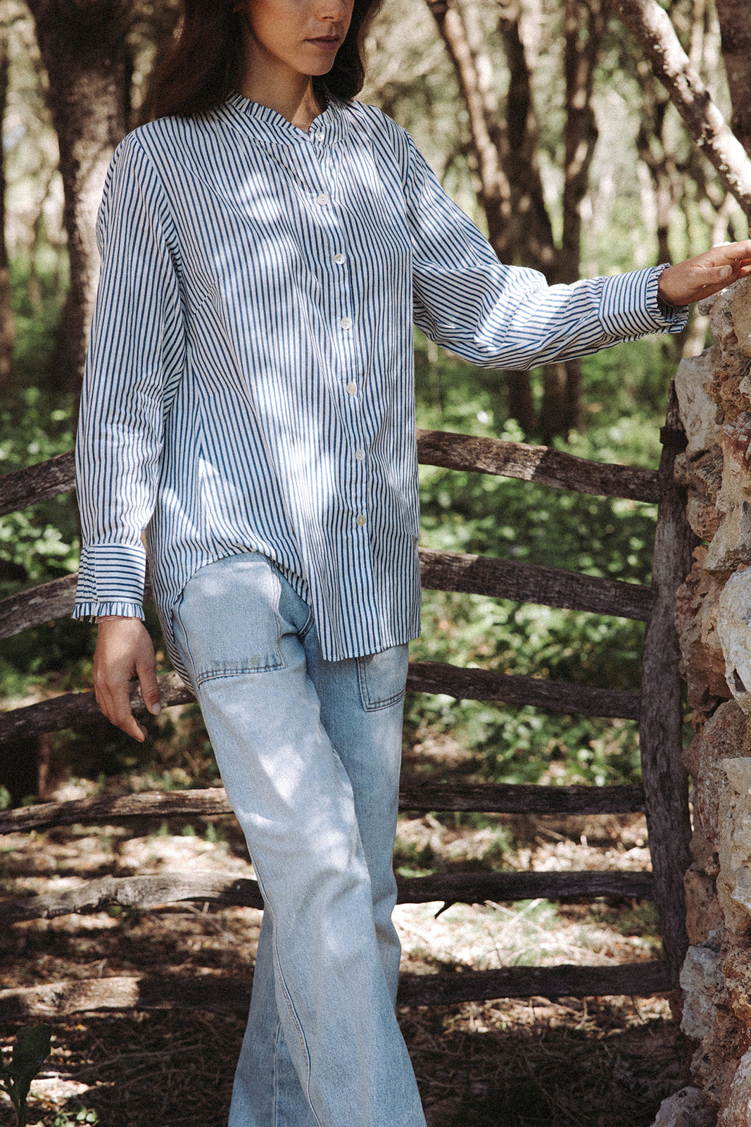 Billy Blouse - Blue Stripe
