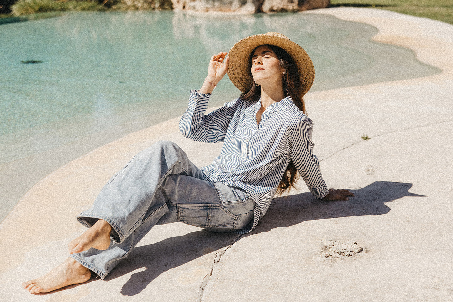Billy Blouse - Blue Stripe