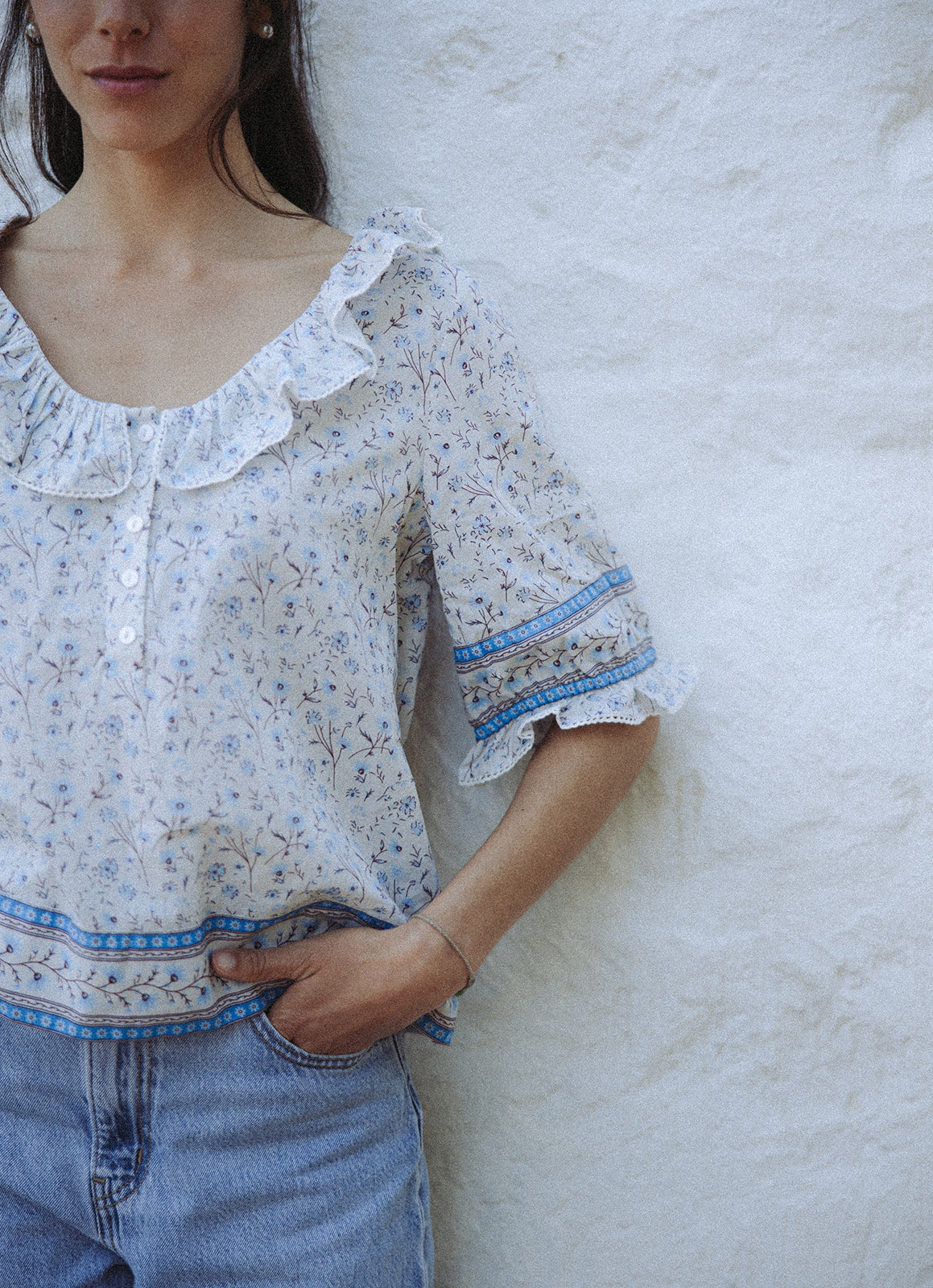 Flor del Camí Blouse - Azul