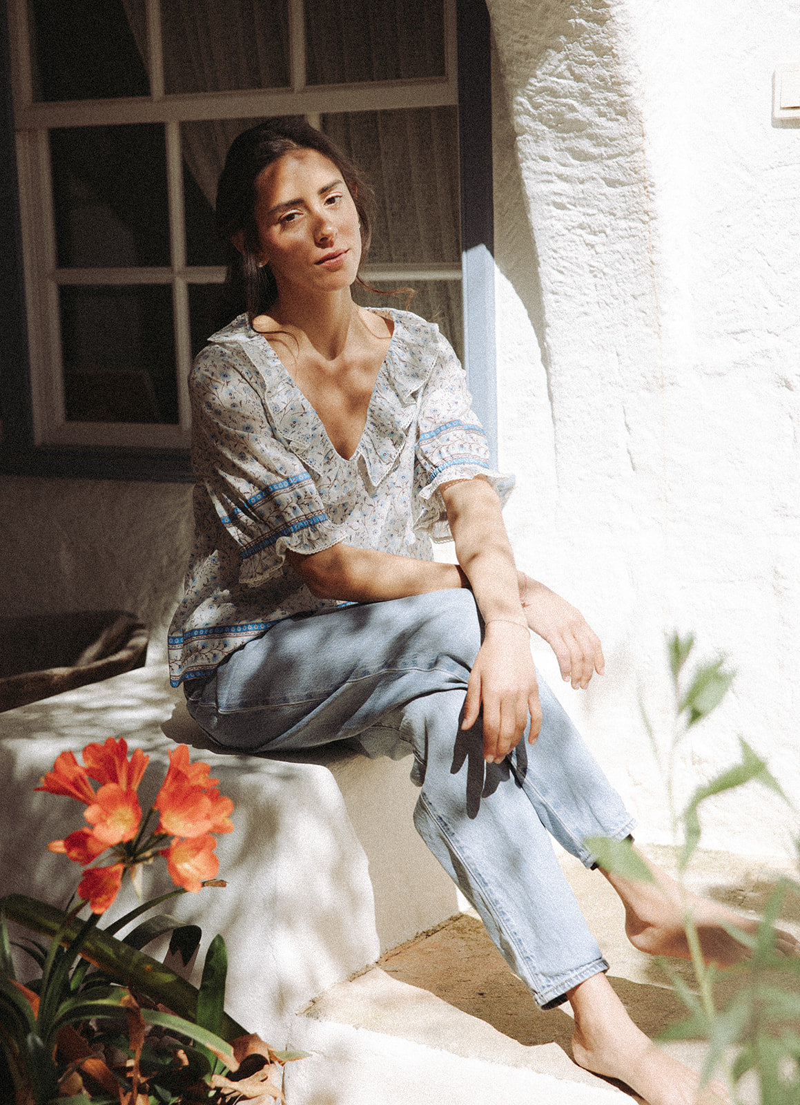 Flor del Camí Blouse - Azul