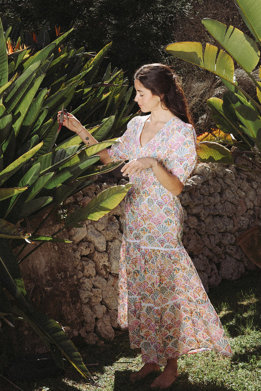 Sirena Shell Dress - Rosa