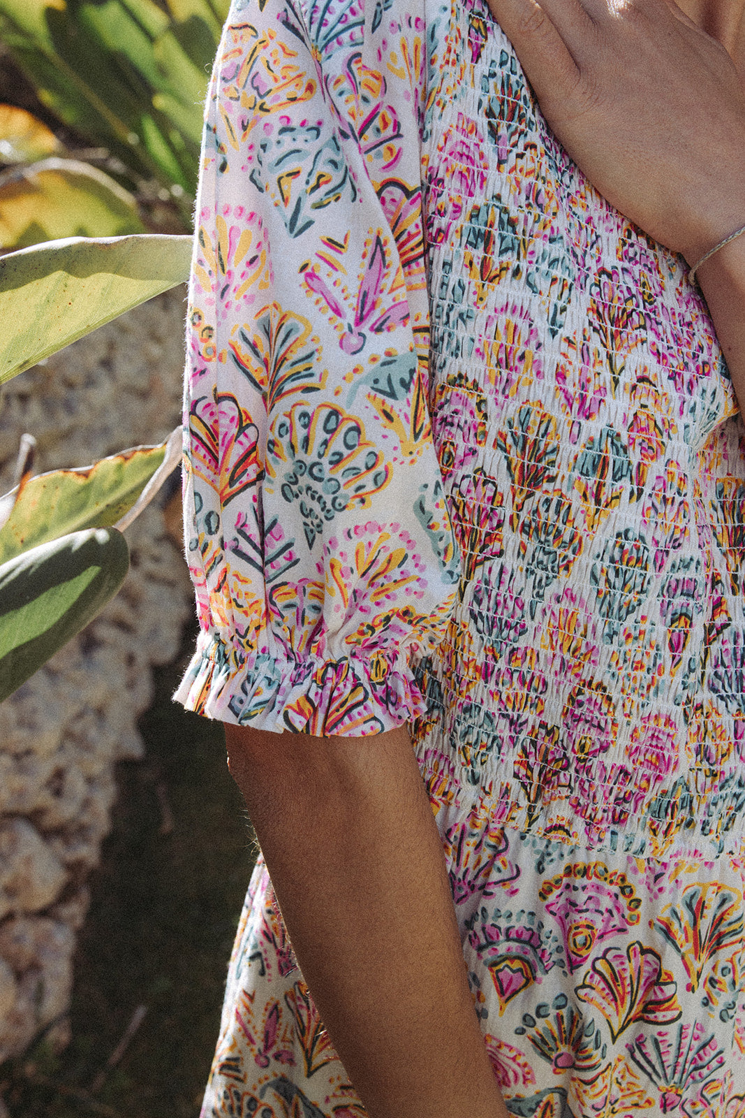 Sirena Shell Dress - Rosa