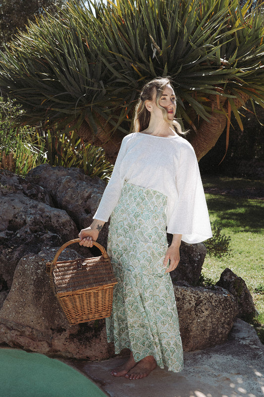 Sirena Shell Skirt - Pistachio  - Coming Soon