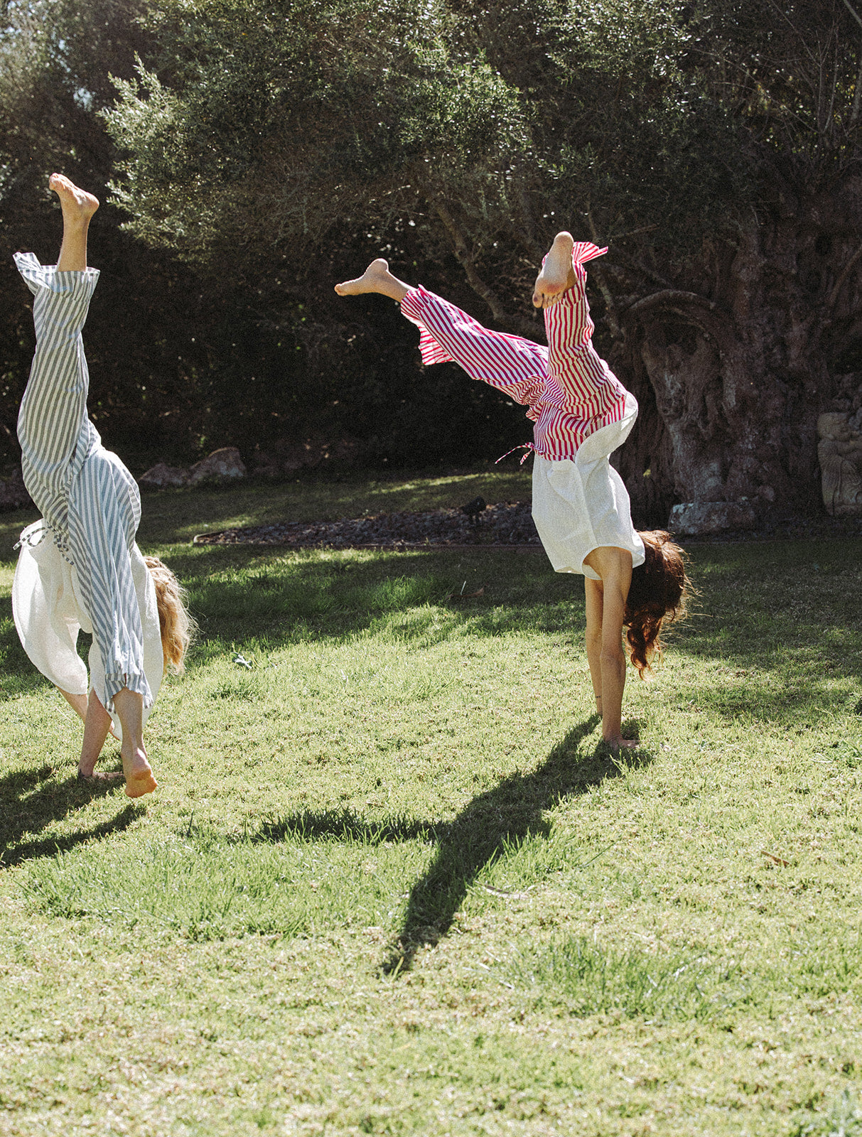 Audrey Stripe Trousers - Pink/White