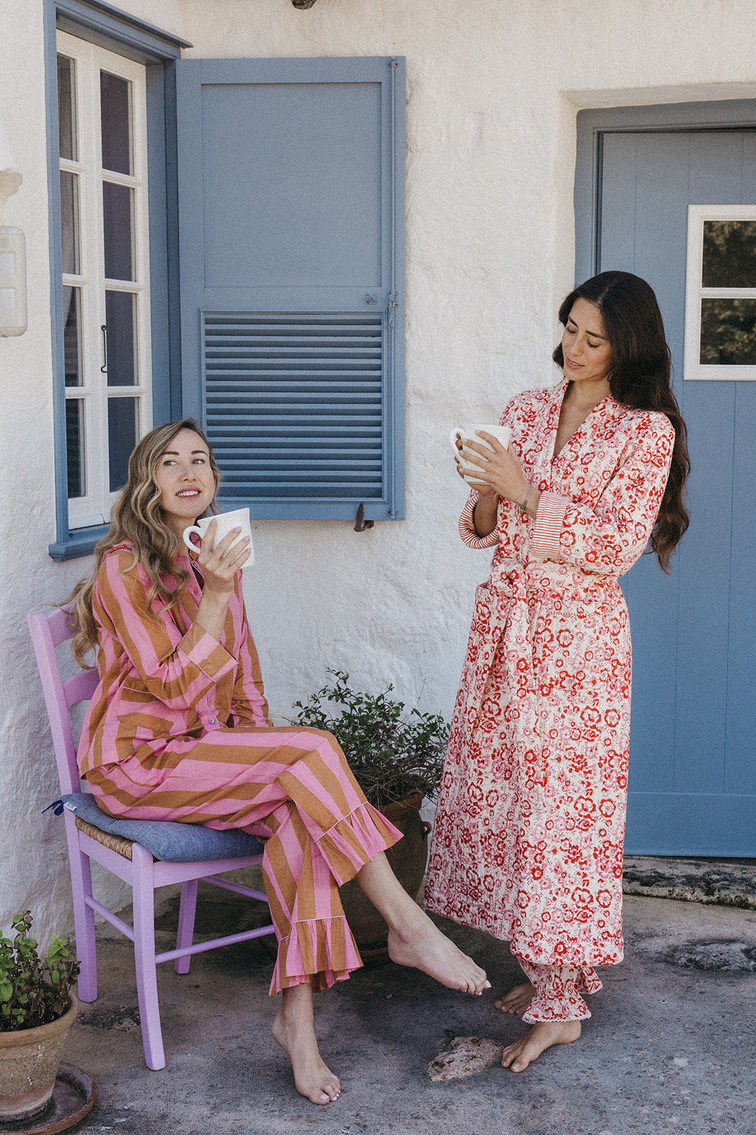 Quilted Dressing Gown - Cherry Blossom