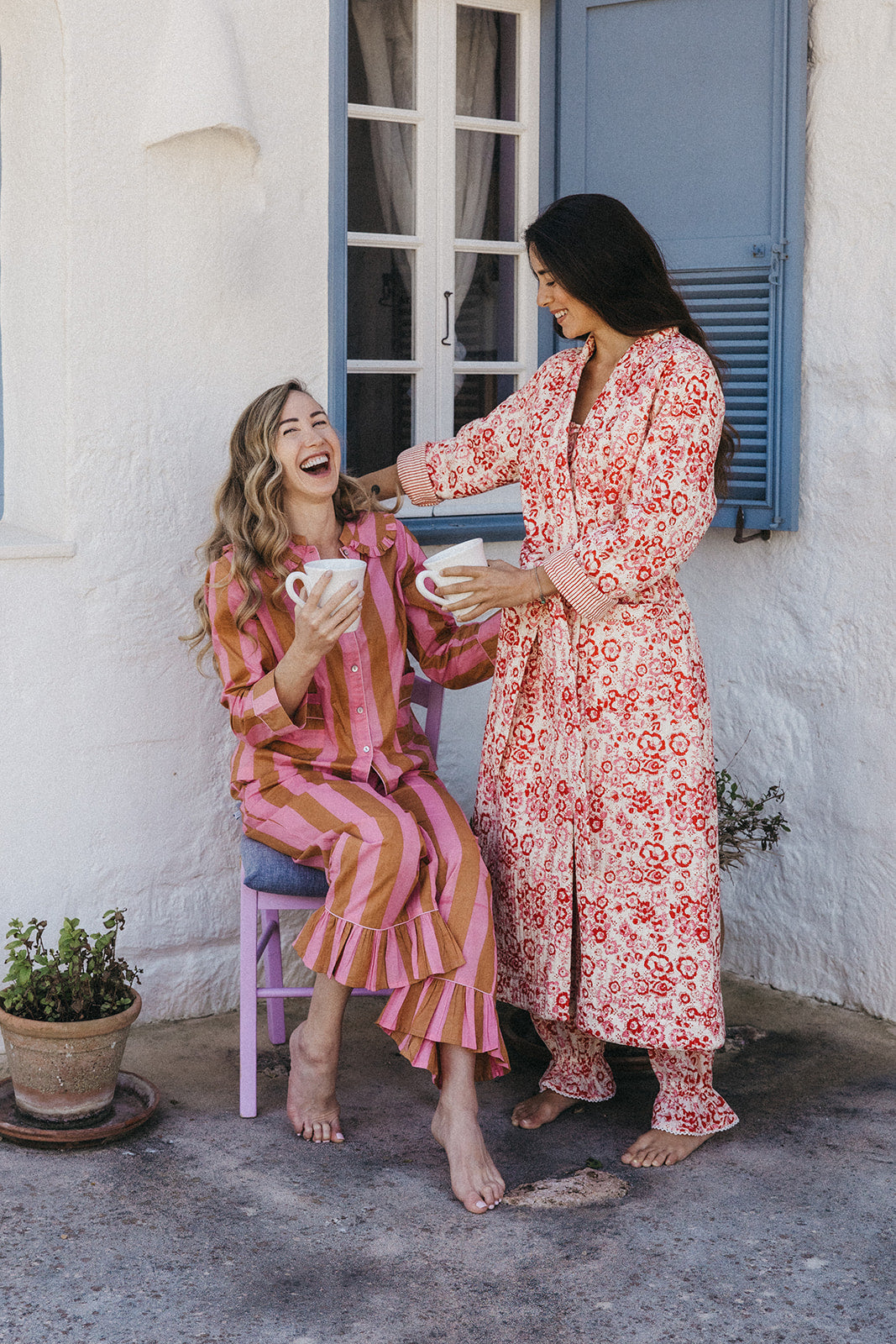 Quilted Dressing Gown - Cherry Blossom