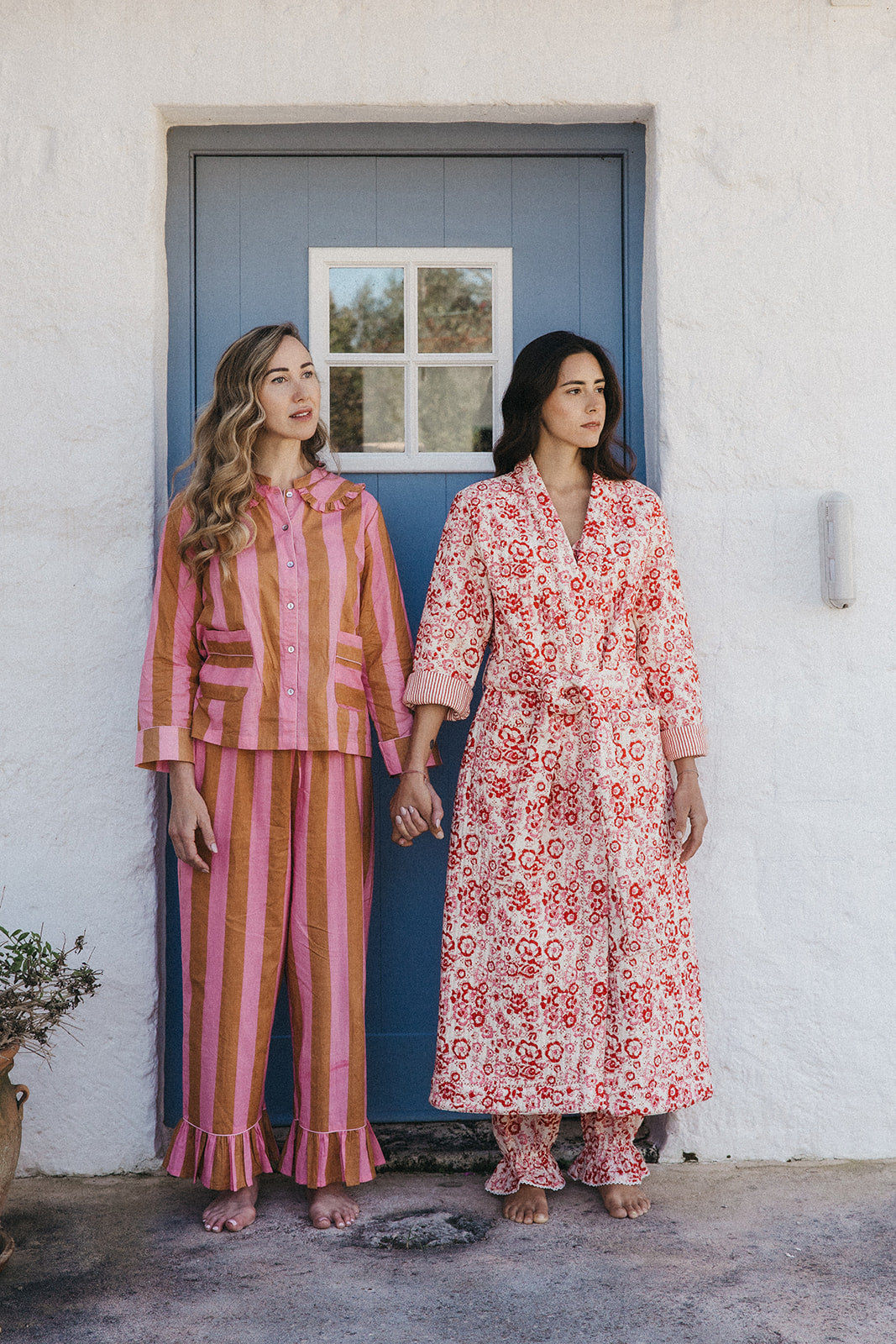Quilted Dressing Gown - Cherry Blossom