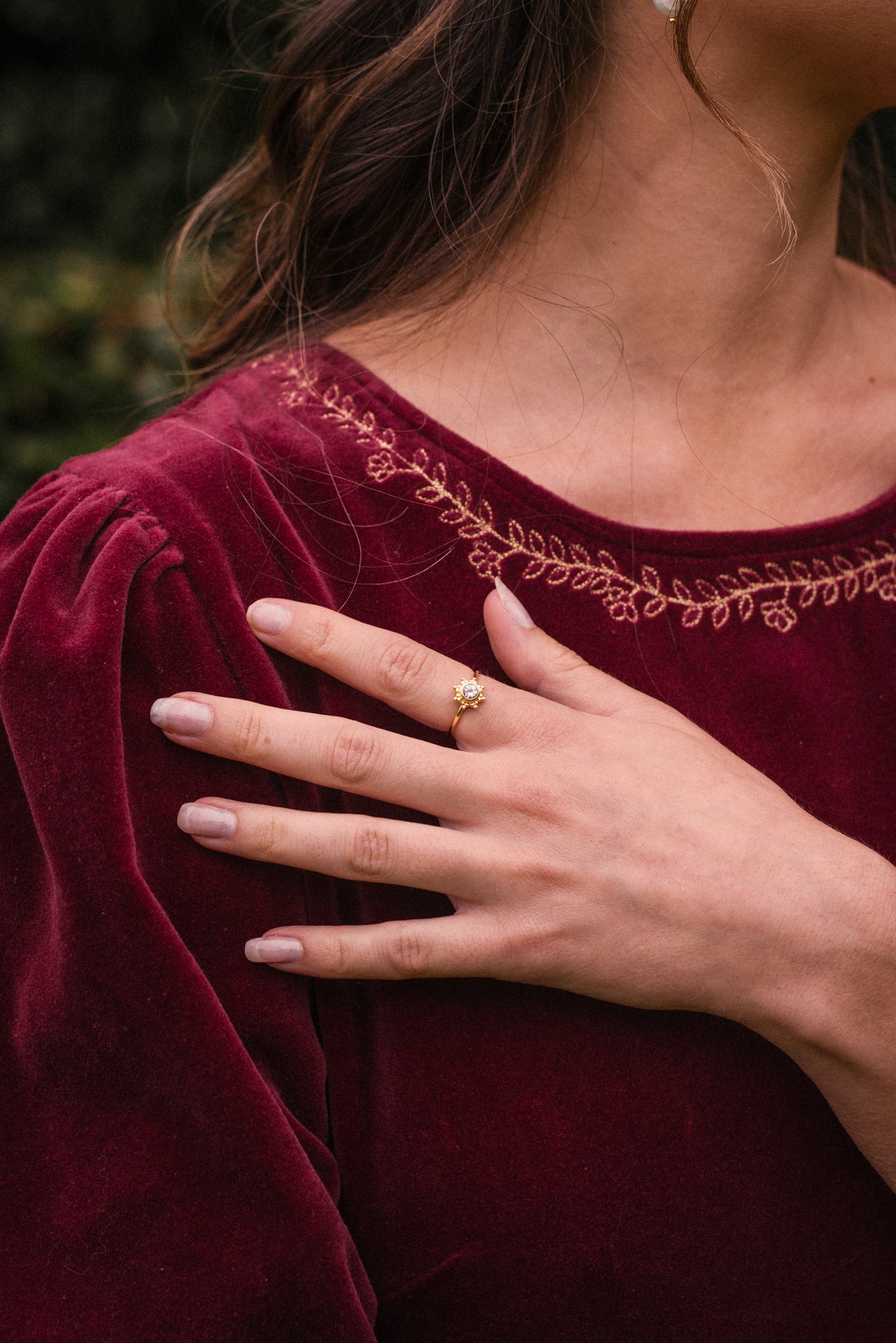 Asteria Ring in Topaz - Gold