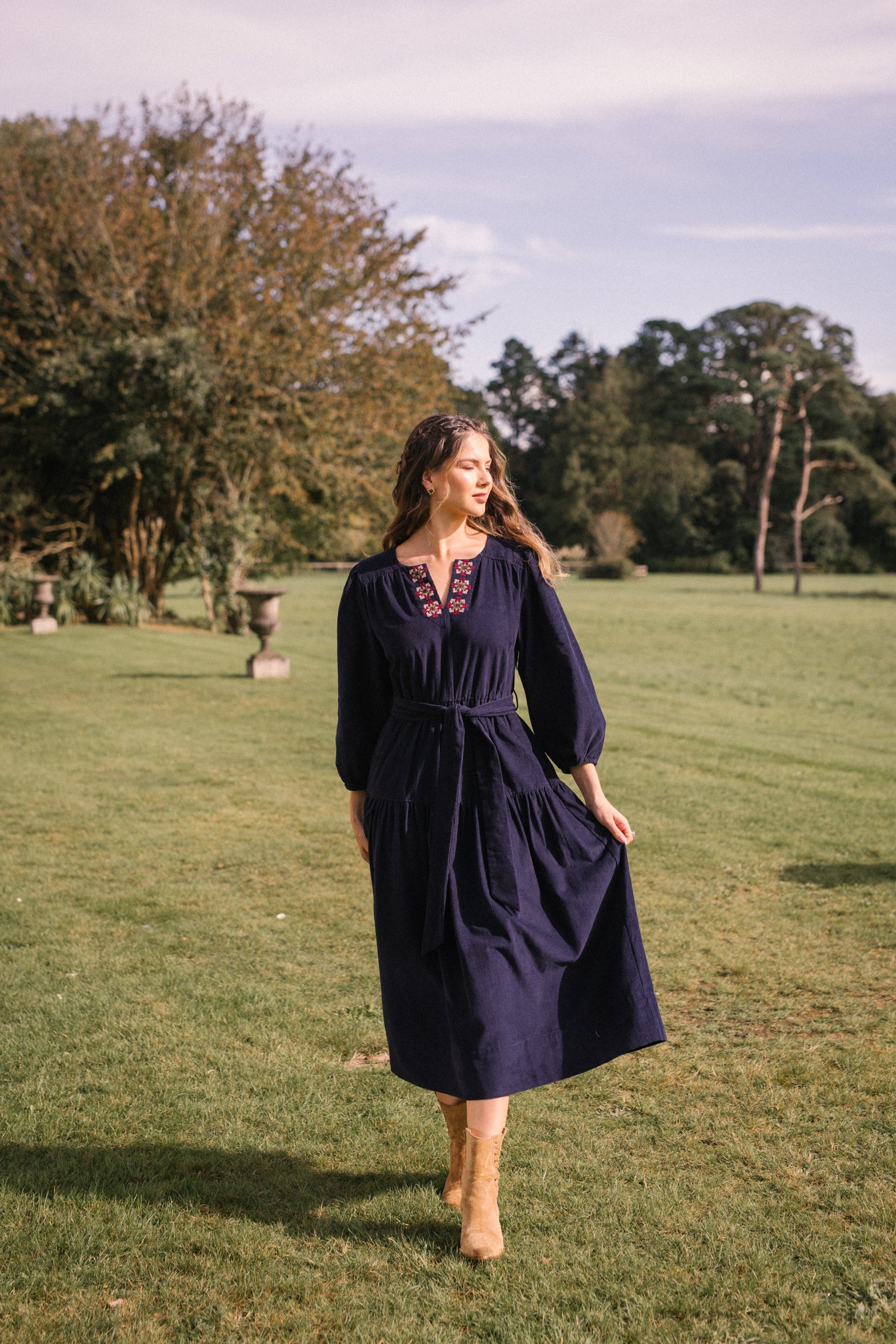 Purple on sale corduroy dress