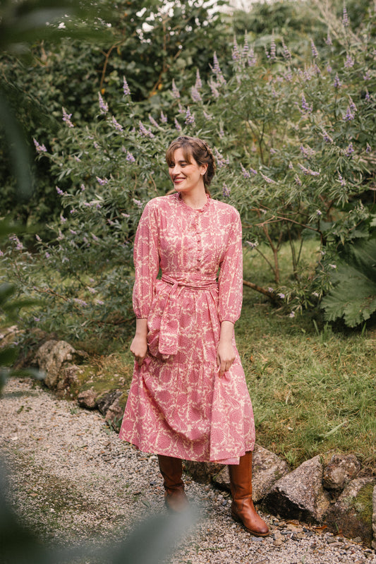 Skylark Dress in Vintage Pink