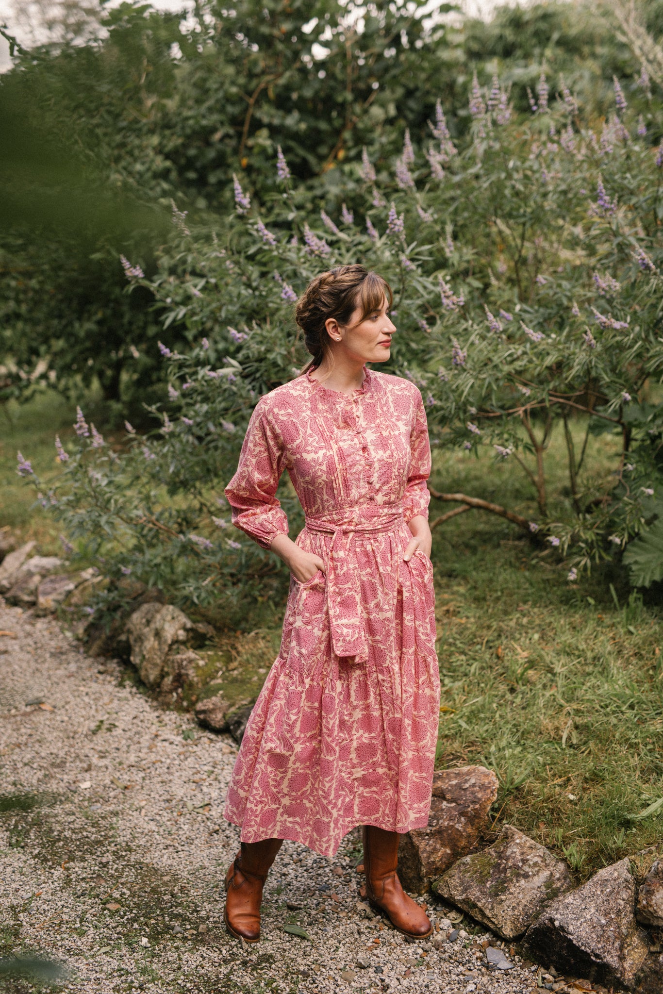 Skylark Dress in Vintage Pink