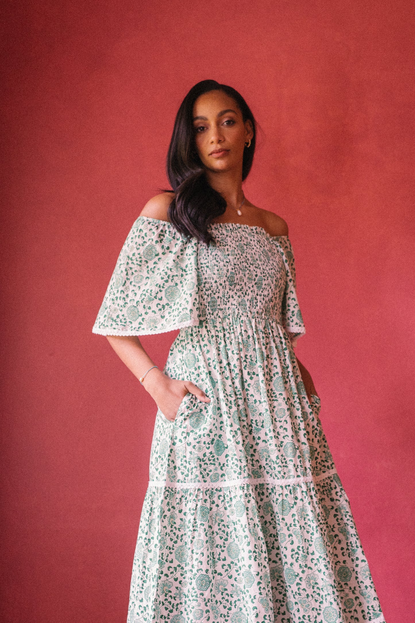 Mona Dress - Petala Green