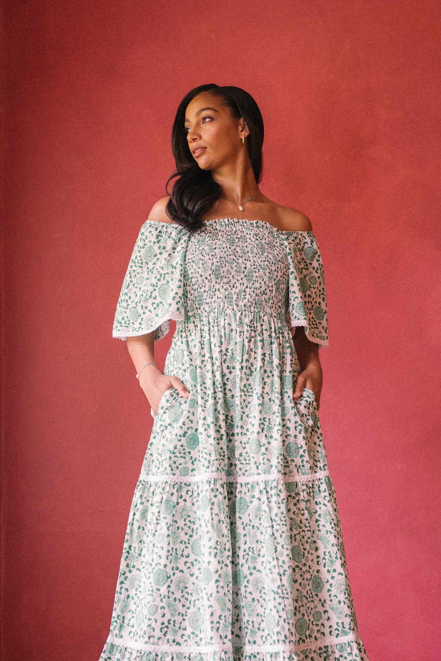 Mona Dress - Petala Green
