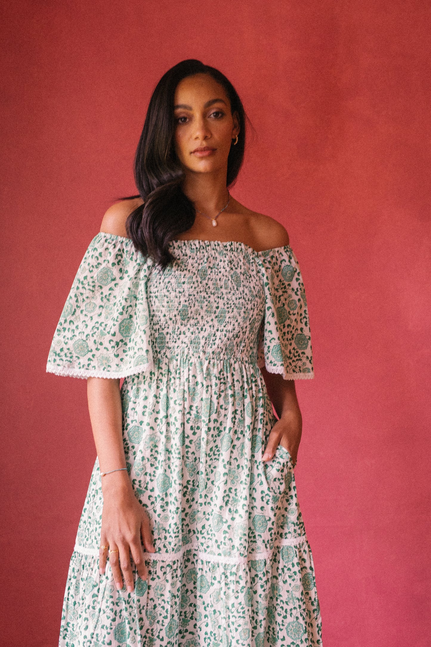 Mona Dress - Petala Green