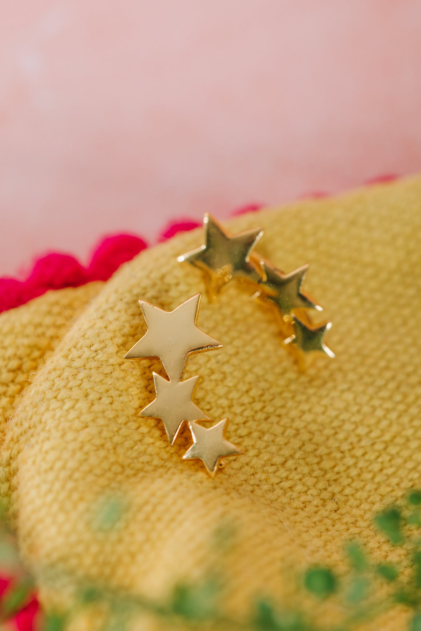 Gold Vermeil Star Cuff Earrings