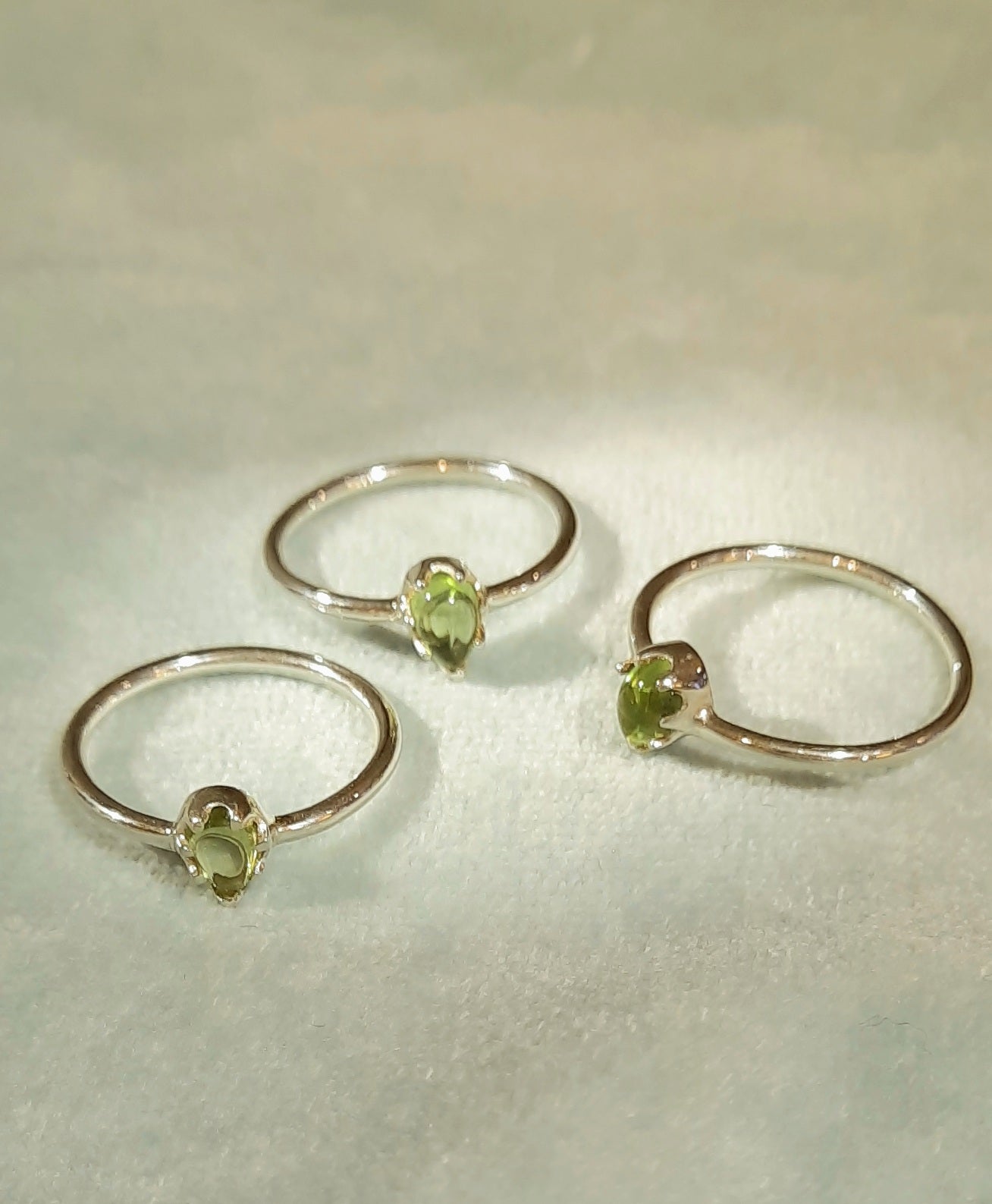 Sterling Silver Ring with Peridot