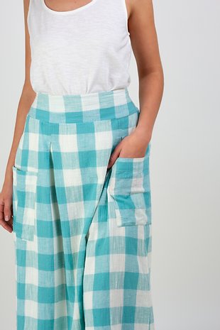 Gingham Midi Pocket Skirt