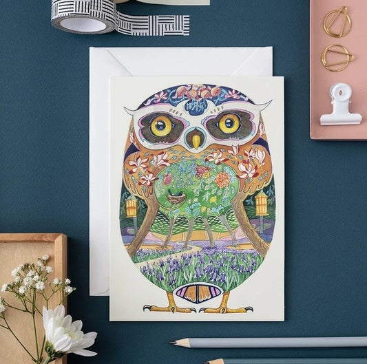 Owl in the Forest Card