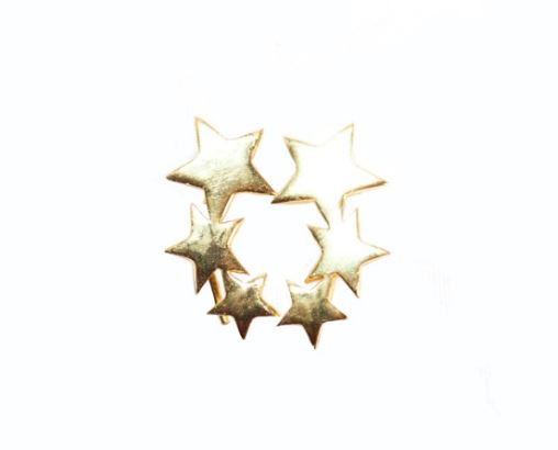 Gold Vermeil Star Cuff Earrings